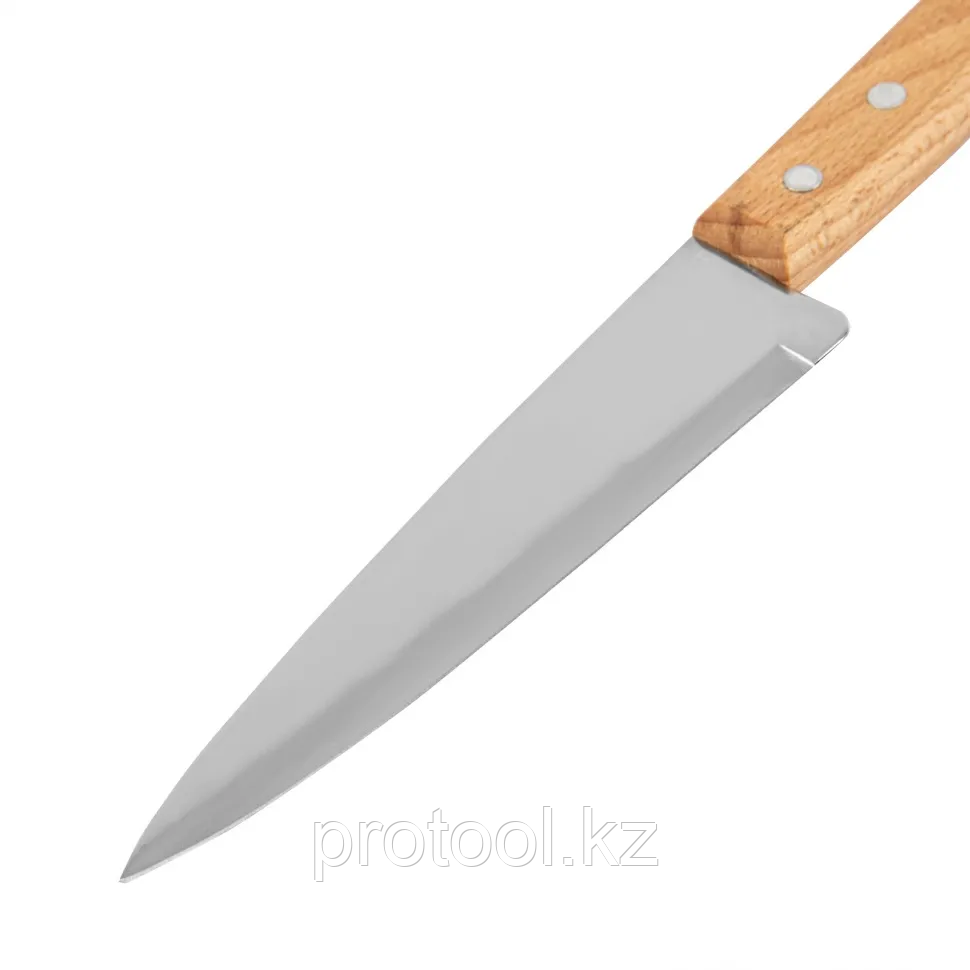 Нож поварской 240 мм, лезвие 130 мм, деревяння рукоятка// Hausman - фото 3 - id-p110402083
