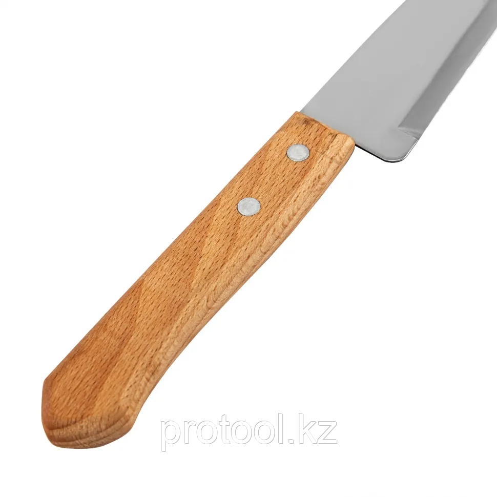 Нож поварской 240 мм, лезвие 130 мм, деревяння рукоятка// Hausman - фото 4 - id-p110402083