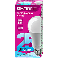 Лампа светодиодная Онлайт OLL-A60-25-230-4K-E27