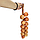 Искусственный лук декоративный муляж связка 48 см оранжевый, фото 3