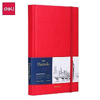 Скетчбук DELI "Finenolo ", А5, 40 л., 160 г/кв.м., қызыл