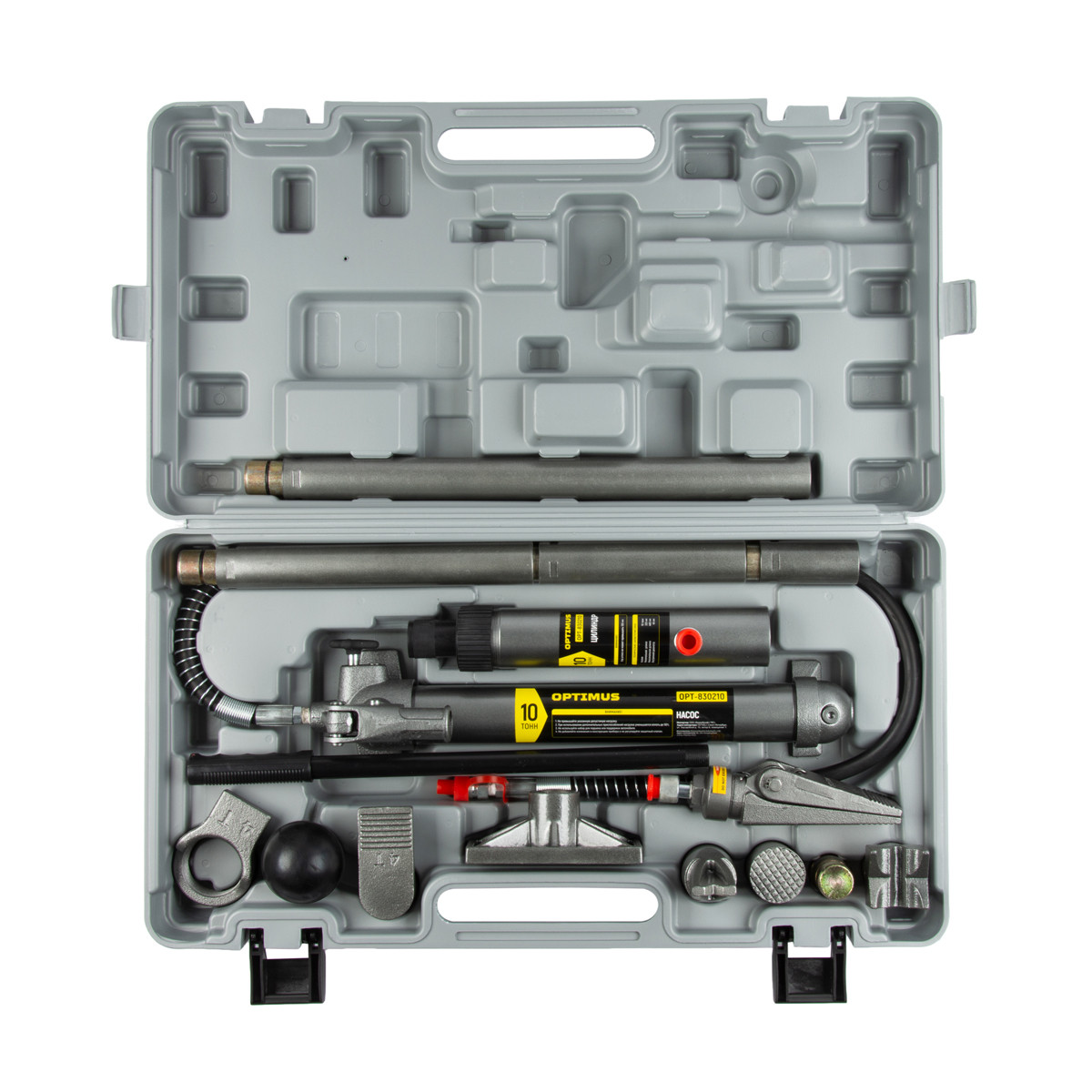 Набор гидравлический для кузовного ремонта WiederKraft OPT-830210 усилие до 10 тонн - фото 4 - id-p110407512