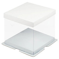 Коробка/Упаковка квадратная для торта 30*30*34 белая