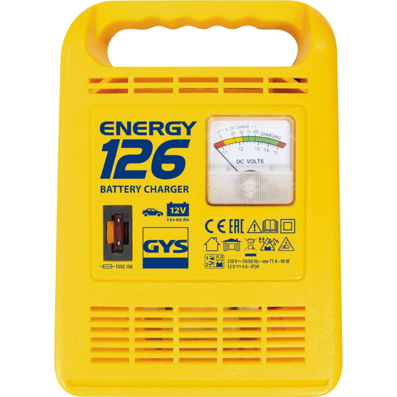 Зарядное устройство GYS ENERGY 126 (12 В, 90 Вт, 6 А, 2,2 кг) - фото 2 - id-p110423441