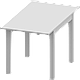 Стол кухонный VARDIG S белый 80-120x70x74 см, фото 9
