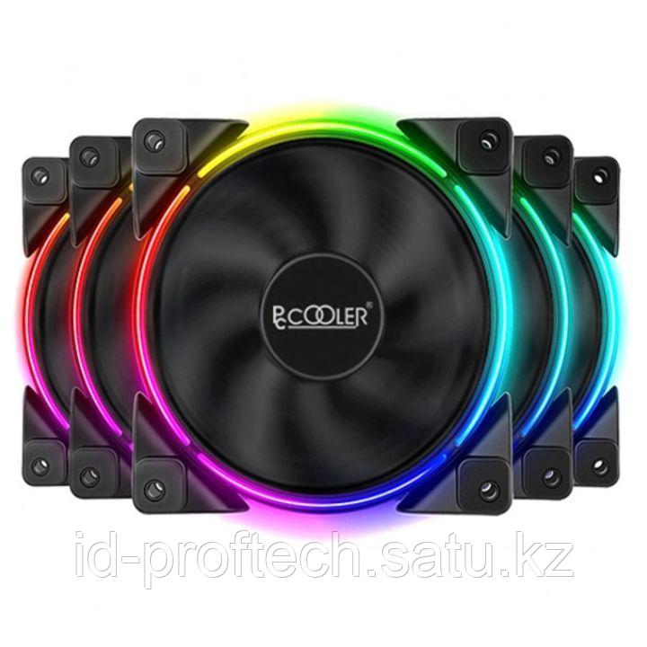 Вентилятор для корпуса PCCooler CORONA 5-IN-1 FRGB KIT 5x120mm 1000-2000 ± 10% RPM Black - фото 1 - id-p110427134