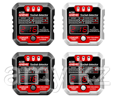 Тестер розеток фазометр ANENG AC28 с функцией проверки УЗО и вольтметром