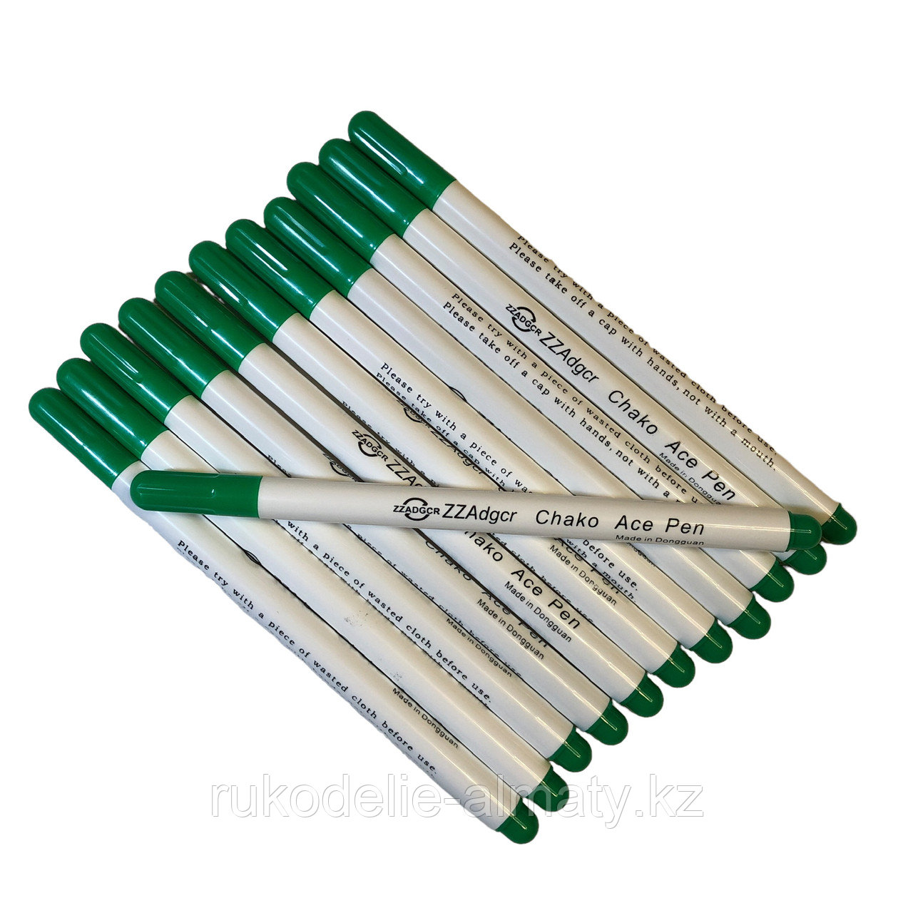 Маркер для ткани, смываемый холодной водой ADGCR Chako Ace Pen зеленый - фото 3 - id-p110428322