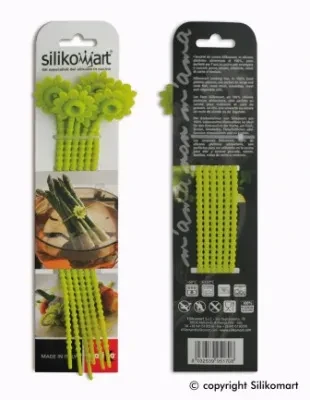 Зажимы Silikomart 6шт. 25см. для мяса и овощей, силикон, зеленая, SET LACCIO25/FV, 25.410.62.0062 - фото 2 - id-p110458031