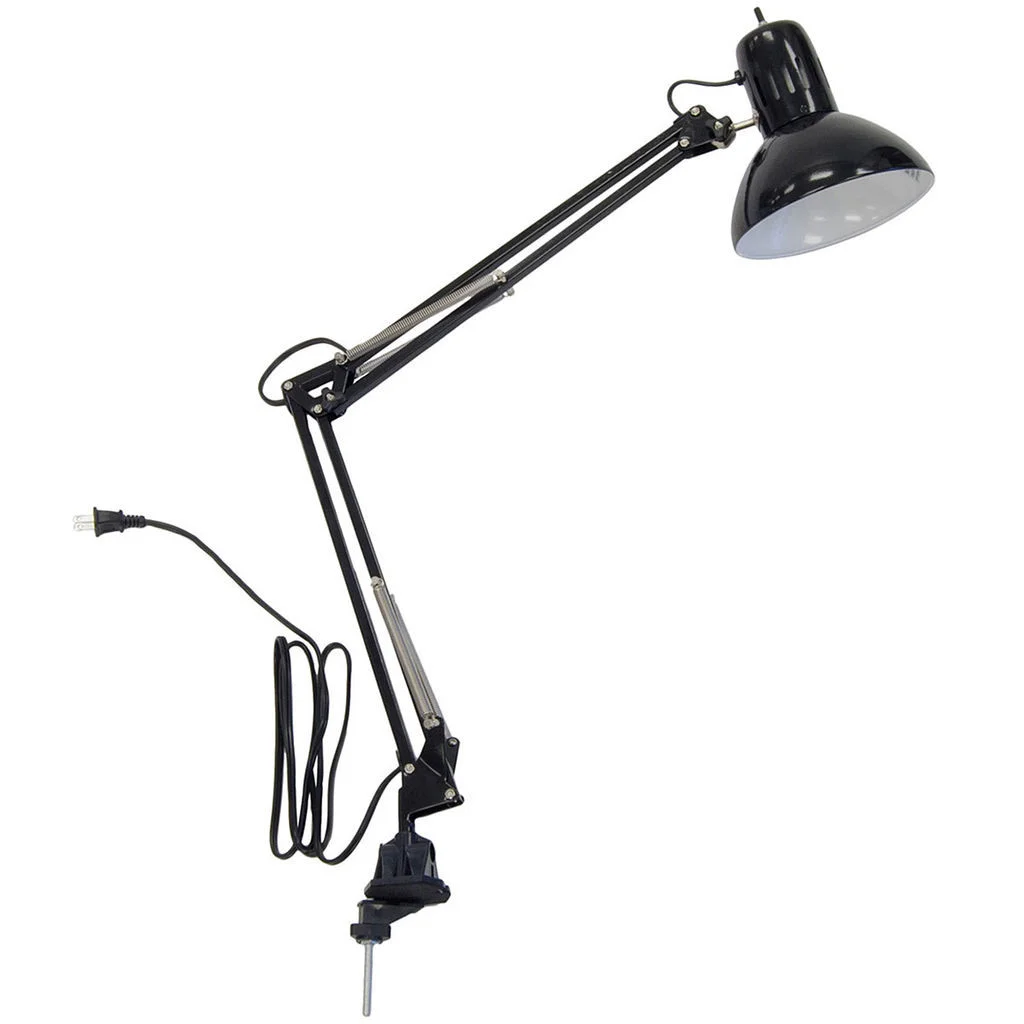 Настольный светильник лампа на струбцине с прищепкой (черный) - фото 2 - id-p110461830
