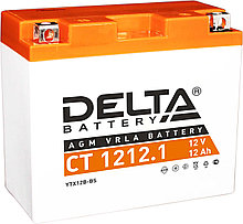 Мото-аккумулятор Delta CT 1212.1 AGM 12V 12Ah