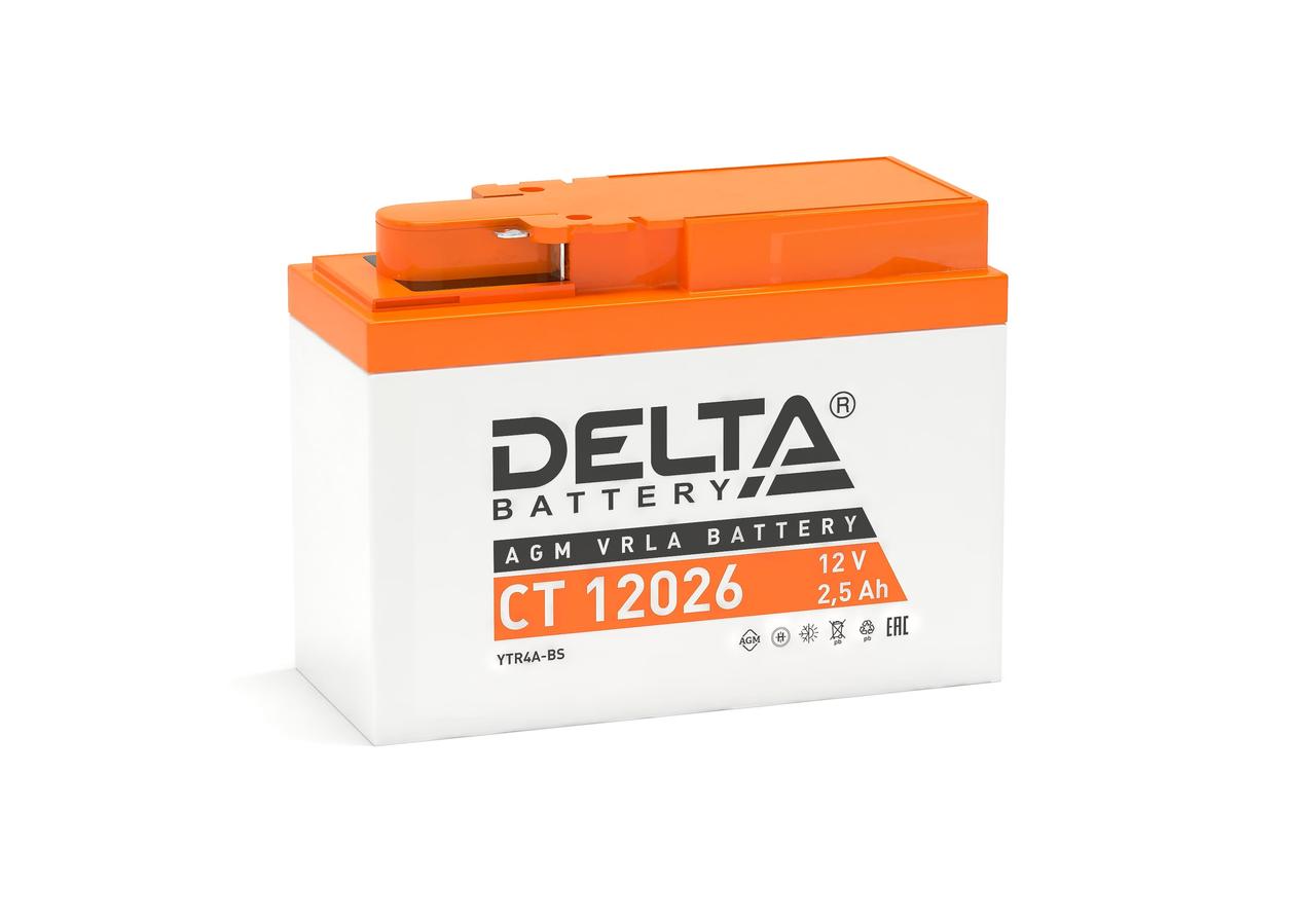 Аккумулятор DELTA CT12026 YTR4A-BS 12v 2.5Ah AGM/VRLA battery, фото 1