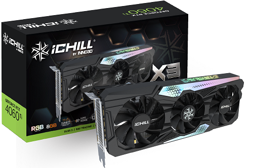 8GB RTX4060Ti GDDR6 128-Bit Inno3D iChill X3 (32-930 C406T3-08D6X-17113389)