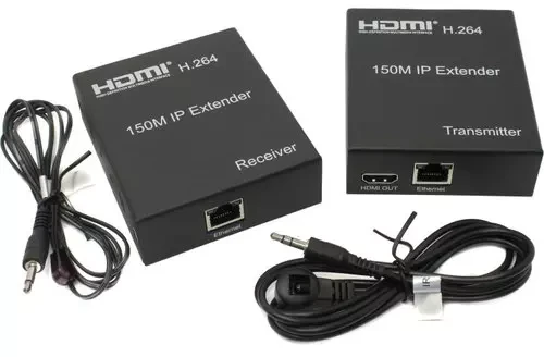 Удлинитель HDMI по IP до 150 метров по витой паре HDMI IP EXTENDER 1080p
