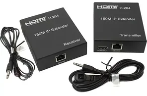 Удлинитель HDMI по IP до 150 метров по витой паре HDMI IP EXTENDER 1080p