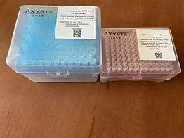 Наконечники в штативе Axyste 1000 мкл. без фильтра 100 шт/уп