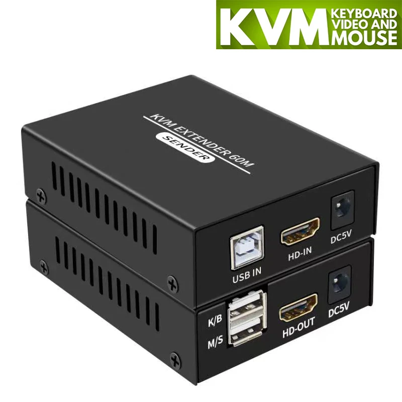 Удлинитель HDMI кабелем CAT5e/6 до 60 метров EXTENDER KVM - фото 1 - id-p110473578