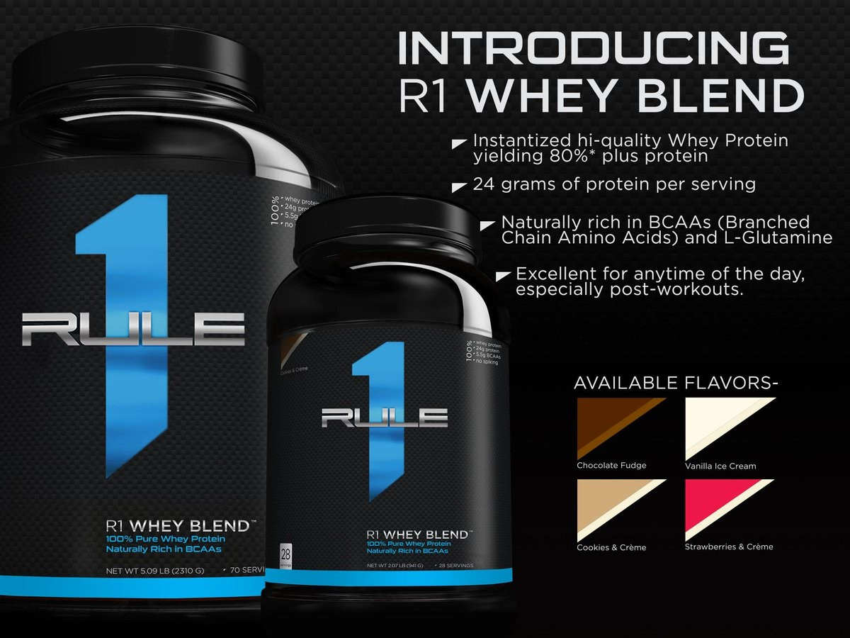 R1 Whey Blend, 26-28 порций, Rule1 Шоколад арахисовая паста - фото 1 - id-p110473750