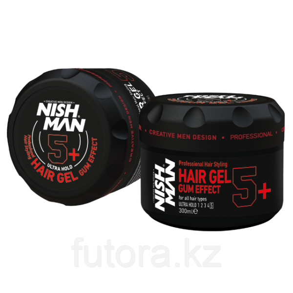 Гель для укладки волос "NISHMAN Hair Gel Gum Effect" экстрасильной фиксации с эффектом мокрых волос., фото 1