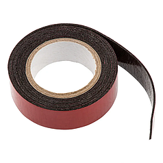 Лента клейкая на вспененной основе, двусторонняя, черная, 19ммх1,5м// Matrix