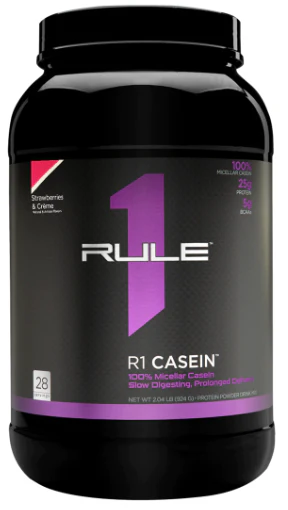 Протеин R1 Casein, 26-28 порций, Rule1 Strawberry & creme - фото 1 - id-p110473779