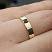 Обручальное кольцо 2.9 гр, размер 19/4мм Желтое золото 585 проба, фото 9