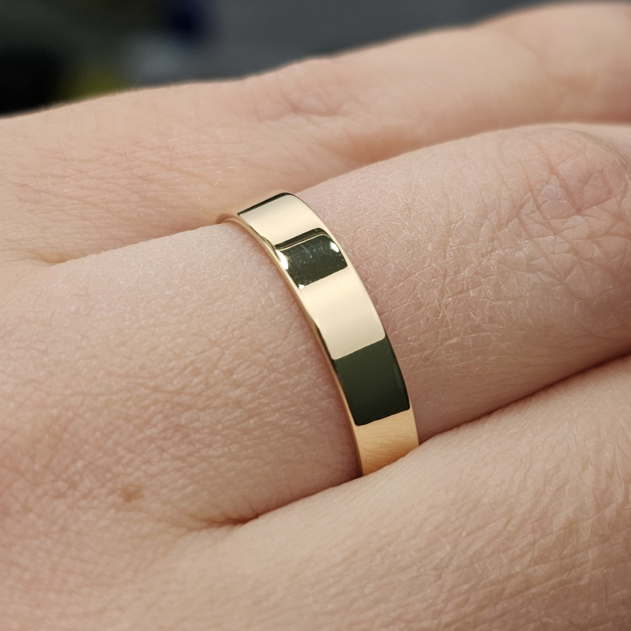 Обручальное кольцо 3.05 гр, размер 19.5/4мм Желтое золото 585 проба - фото 9 - id-p110477758