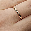 Обручальное кольцо 1,38 гр, 22 размер/2 мм, Красное золото 585 проба, фото 10