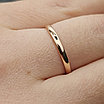 Обручальное кольцо 1,11 гр, 16,5 размер/2 мм, Красное золото 585 проба, фото 9