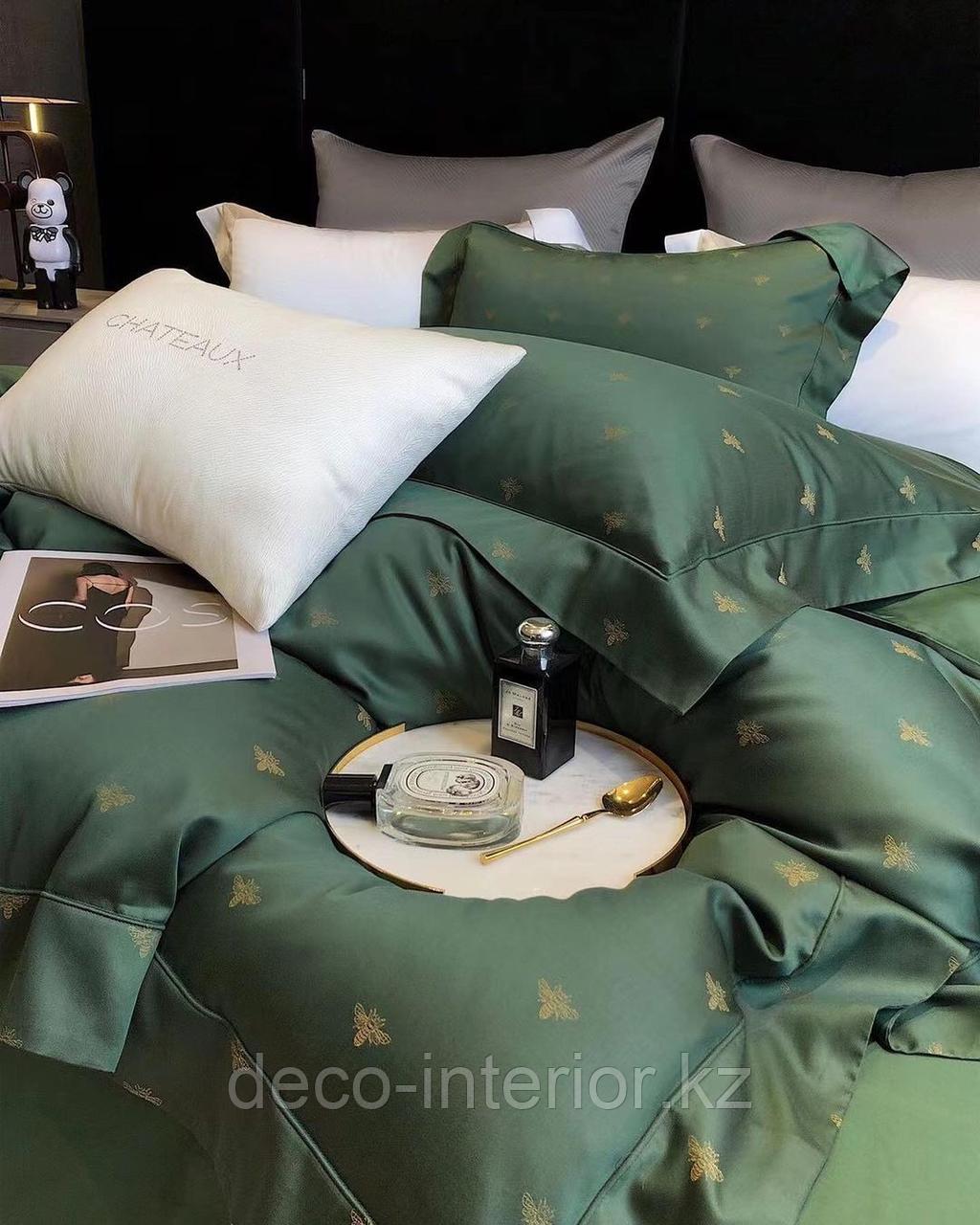 Комплект постельного белья KING SIZE из сатина с принтом пчёл - фото 2 - id-p110477851