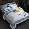 Комплект сатинового постельного белья с принтом из лошадок HERMES, фото 7