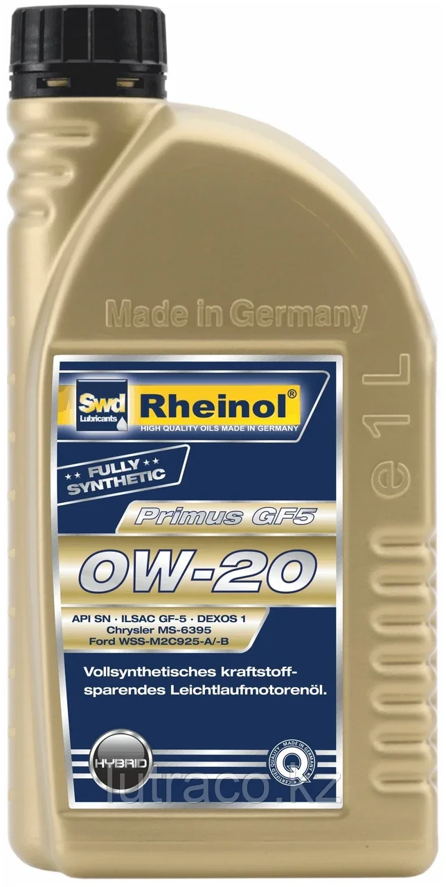 SwdRheinol Primus GF Plus 0W-20 - Полностью синтетическое моторное масло 1 литр - фото 1 - id-p100062615