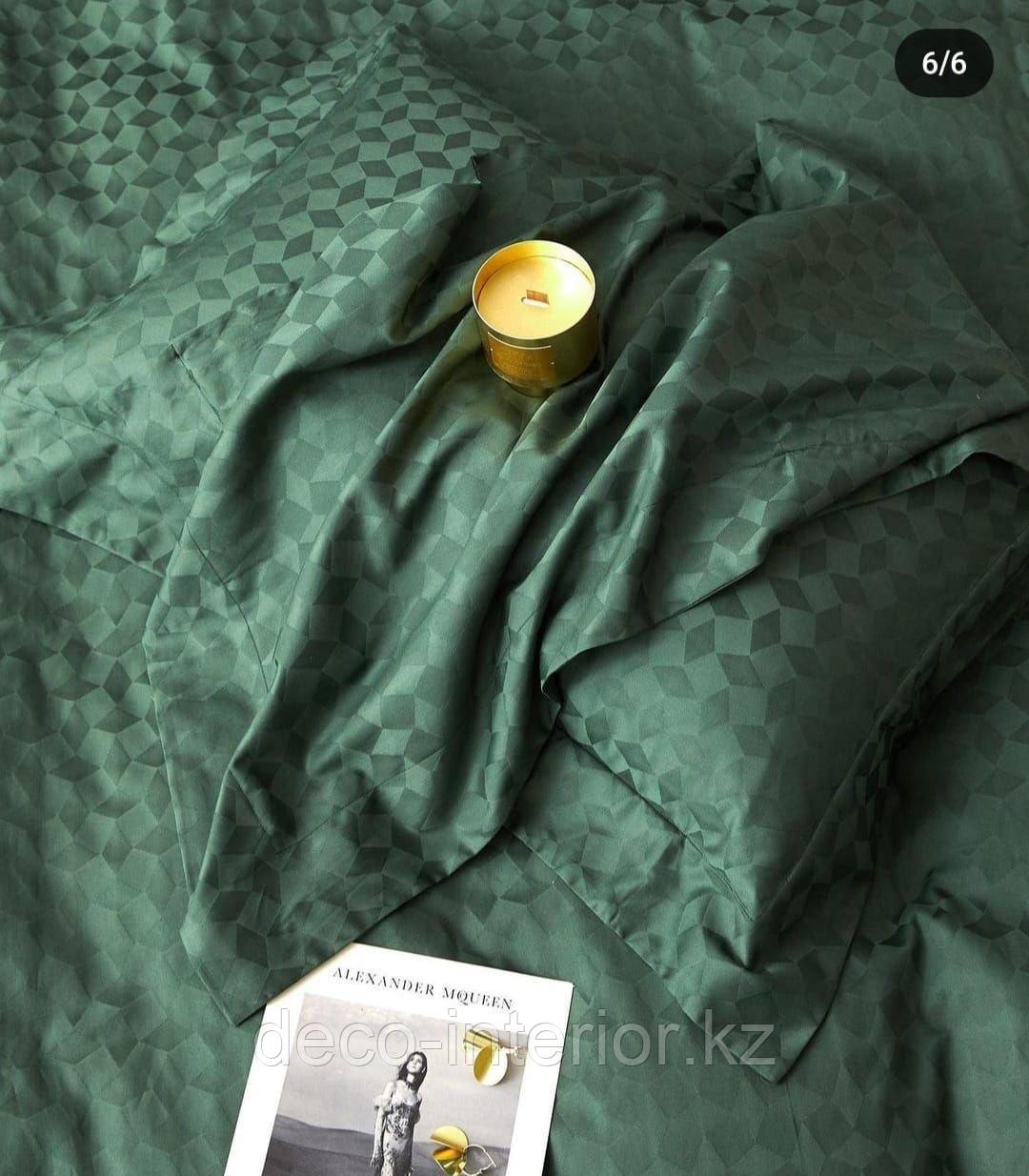Комплект постельного белья двуспальный однотонное жаккард LUX - фото 3 - id-p110478397