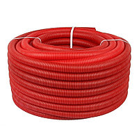 Труба гофрированная ПНД для прокладки кабеля 25, 200, красный