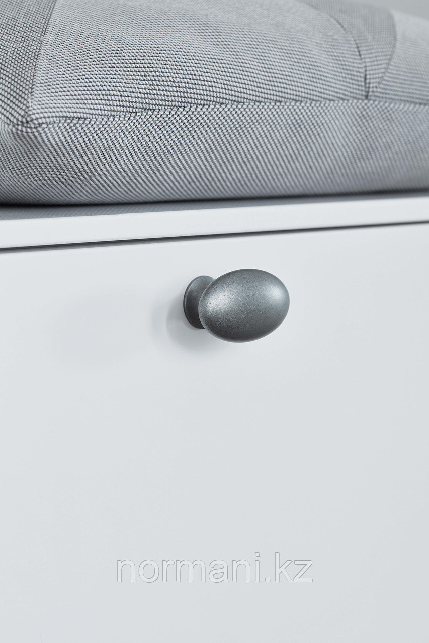 Ручка кнопка OVAL SIMPLE w/PINS  серебро античное L60mm W35mm H38mm