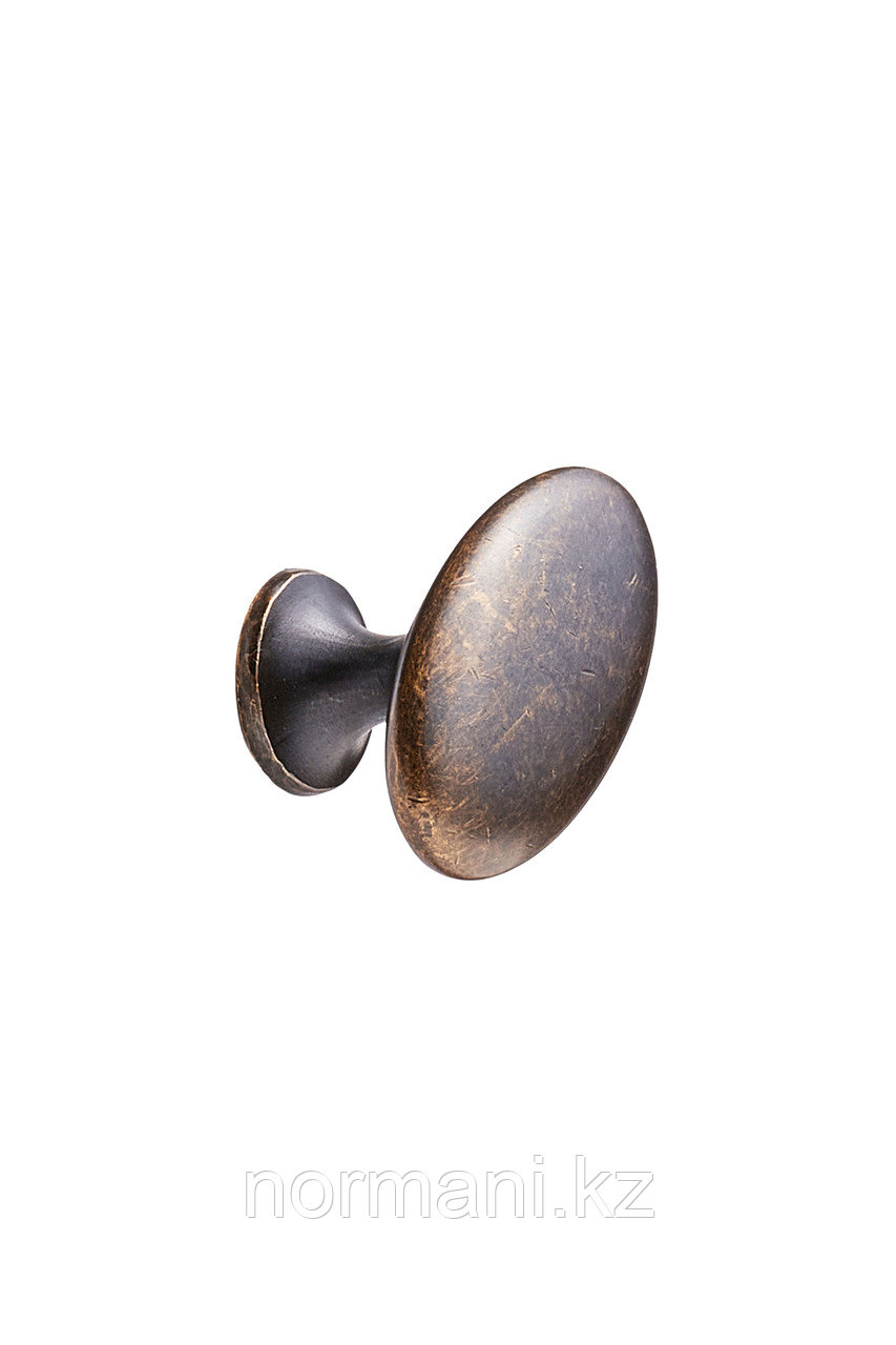 Ручка кнопка OVAL SIMPLE w/PINS  бронза античная L60mm W35mm H38m