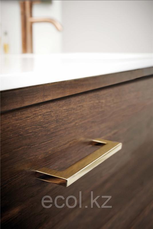 Ручка скоба FLAT  латунь глянец CC128mm L142mm W7,5mm H33mm