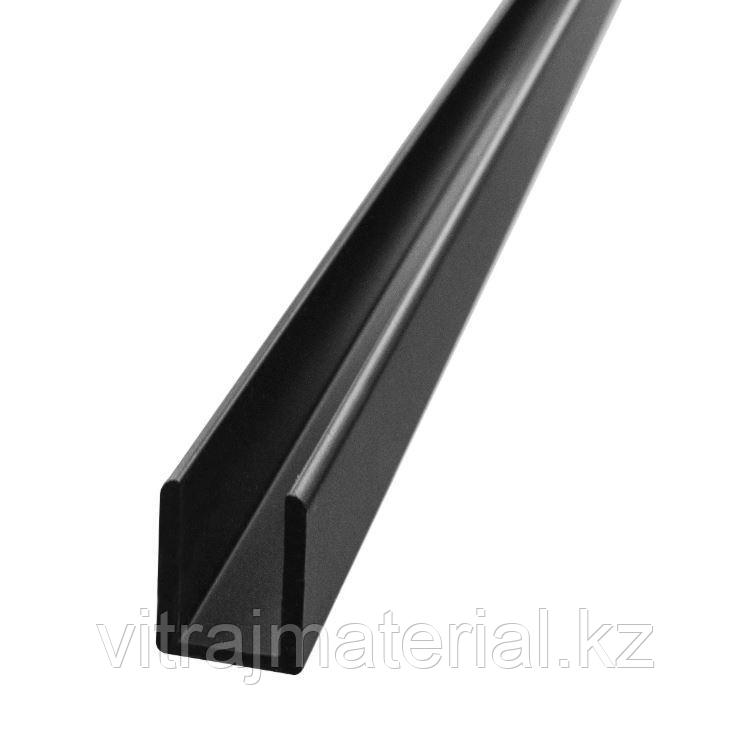 Профиль DG-1 опорный черный под стекло 10 мм. 3000 мм. | FGD-206.3 BL |Черный