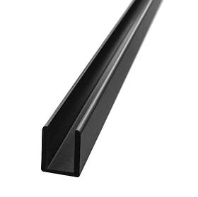Профиль DG-1 опорный черный под стекло 10 мм. 3000 мм. | FGD-206.3 BL |Черный
