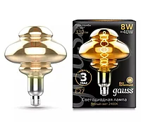 Лампа Gauss LED Filament BD160 8W Е27 330lm 2400К gray flexible 162802008