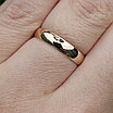 Обручальное кольцо 1,14 гр, 16.5 размер 4 мм, Красное золото 585 проба, фото 9