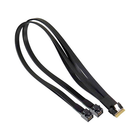 Кабель интерфейсный SlimSAS x8 to 2x4 SlimSAS Supermicro CBL-SAST-1296F-100, фото 1