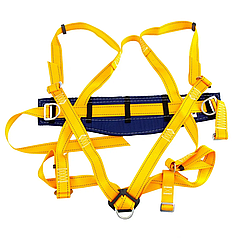 Удерживающе-страховочная привязь,модель УСП II,наплечные и набедренные лямки,высокий кушак// Сибртех