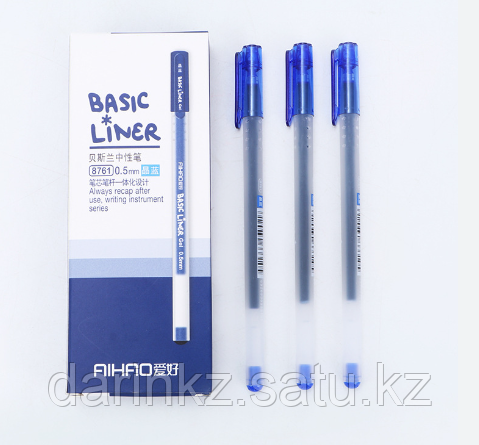 Ручка гелевая AIHAO Basic Liner 1 шт, цвет чернил синий