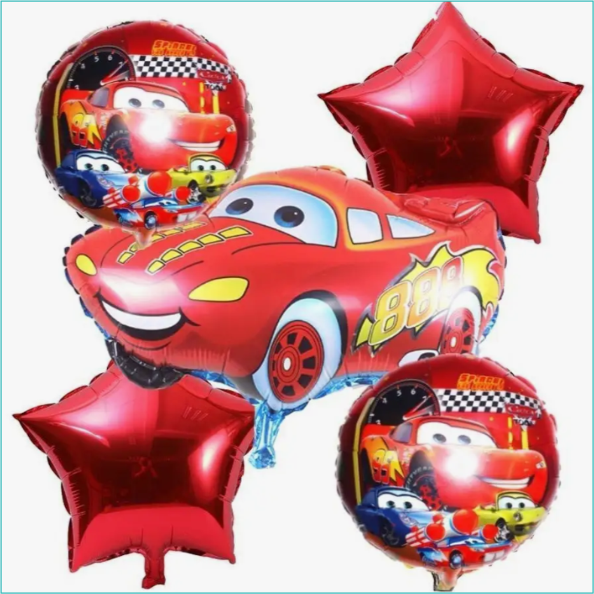Набор фольгированных воздушных шаров "Тачки 3 (Disney) 5 шт. - фото 3 - id-p110516735