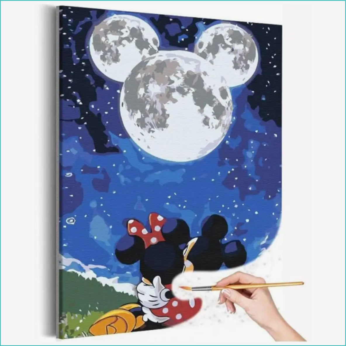 Картина по номерам "Микки и Минни под луной" (Disney) (40х50 на подрамнике)
