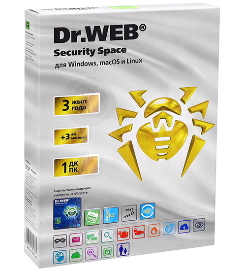 Антивирус Dr.Web Security Space Gold, подписка на 3 года, (акция +3 мес) на 1 ПК