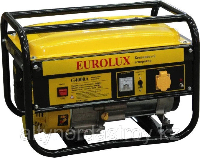 Генератор бензиновый EUROLUX G4000A 3.3 кВт Объем бака15 л Время автономной работы8 ч - фото 1 - id-p110490117