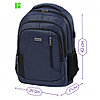Рюкзак Berlingo City "Comfort blue" 42х29х17 см, 3 отделения, 3 кармана, отделение для ноутбука, USB, фото 3