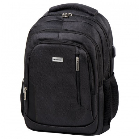 Рюкзак Berlingo City "Comfort black" 42х29х17см, 3 отделения, 3 кармана, отделение для ноутбука, USB - фото 1 - id-p110520975